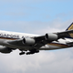An A380 of launch customer Singapore Airlines arrives at Frankfurt am Main in 2013 (Kambui)